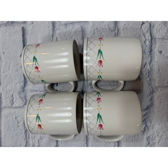 FOUR Savior Vivre Flower Garden Mugs JAPAN 10oz JF018 Microwave Dishwasher safe - Picture 2 of 7